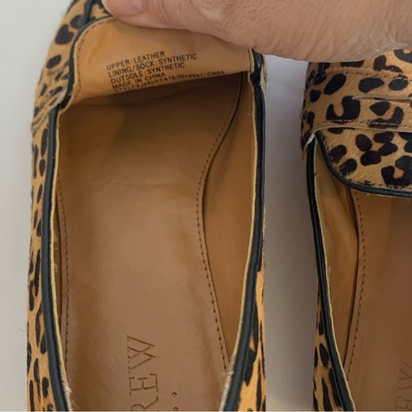J. Crew animal print calf hair loafers size 6.5 women’s, leopard print - Picture 5 of 7
